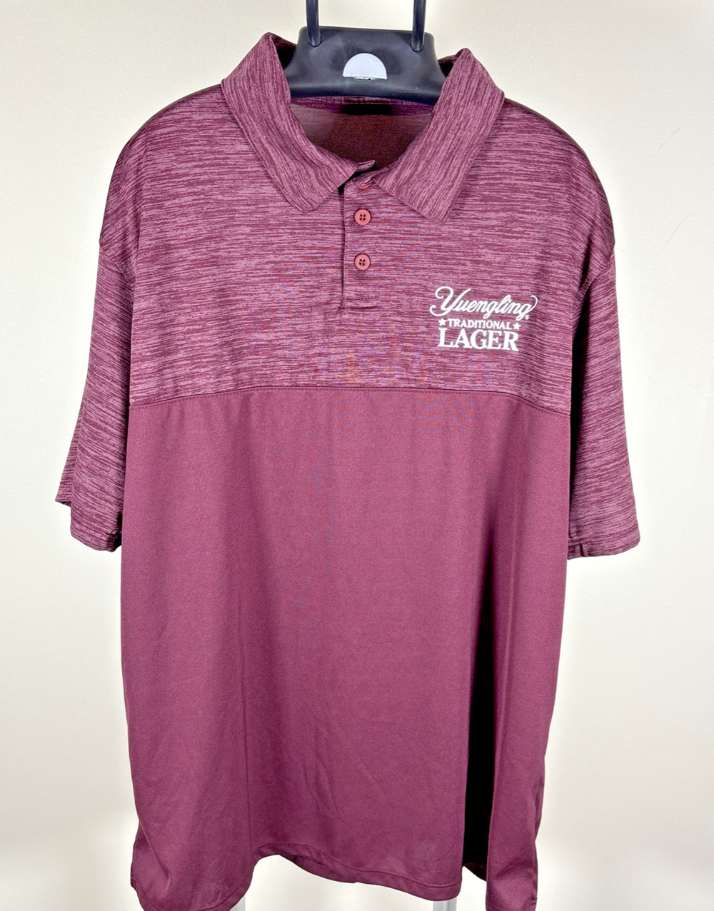 Augusta Sportswear Yuengling Traditional Lager Maroon Polo Golf Shirt Men's XL